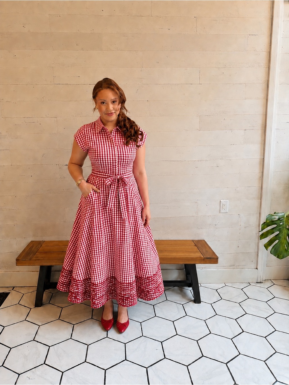 Ellen Tracy Red Gingham Dress πβ€οΈβ€οΈβ€οΈβ€οΈβ€οΈβ€οΈβ€οΈβ€οΈβ€οΈβ€οΈ - Picture 2 of 5